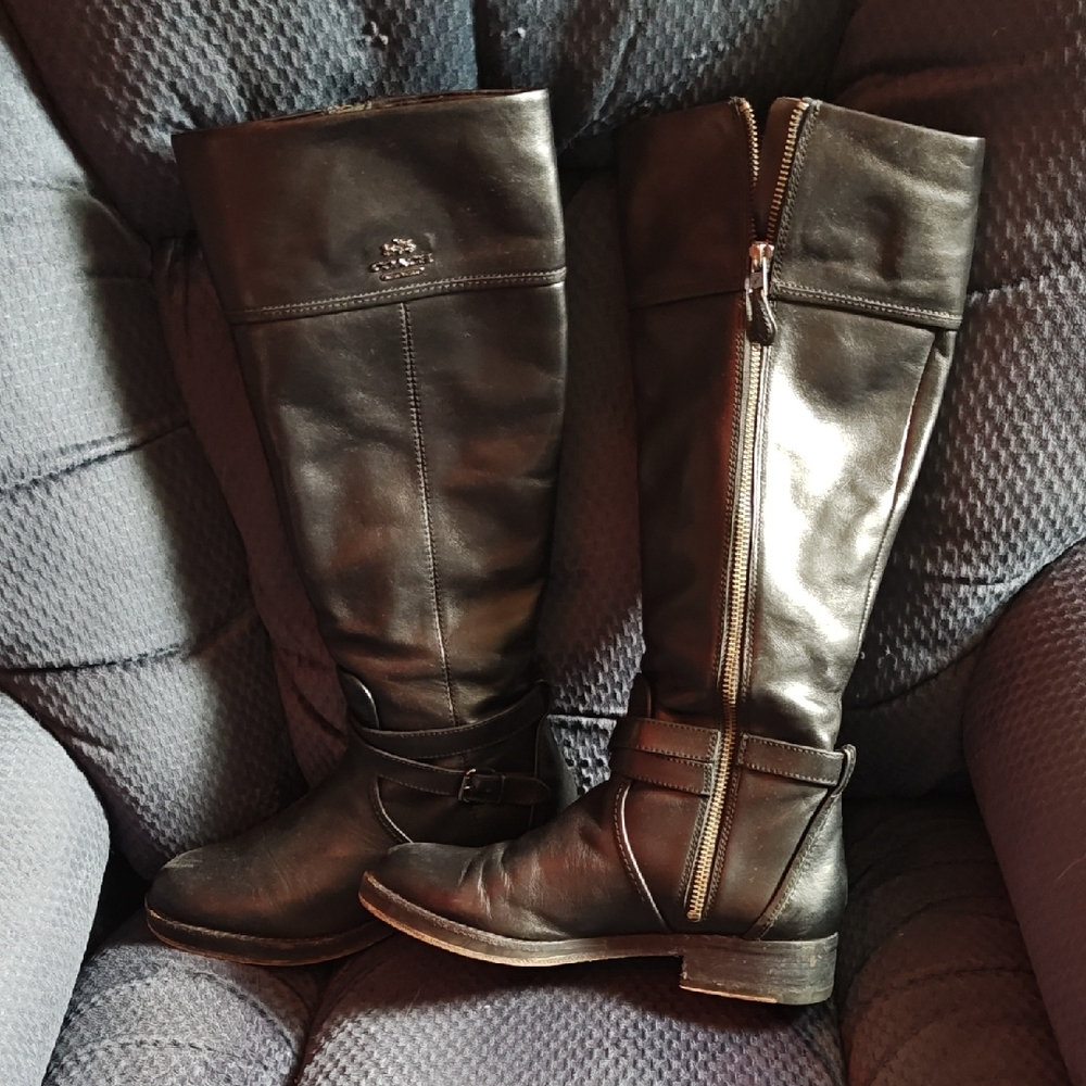 Coach Black Over the Knee Boots